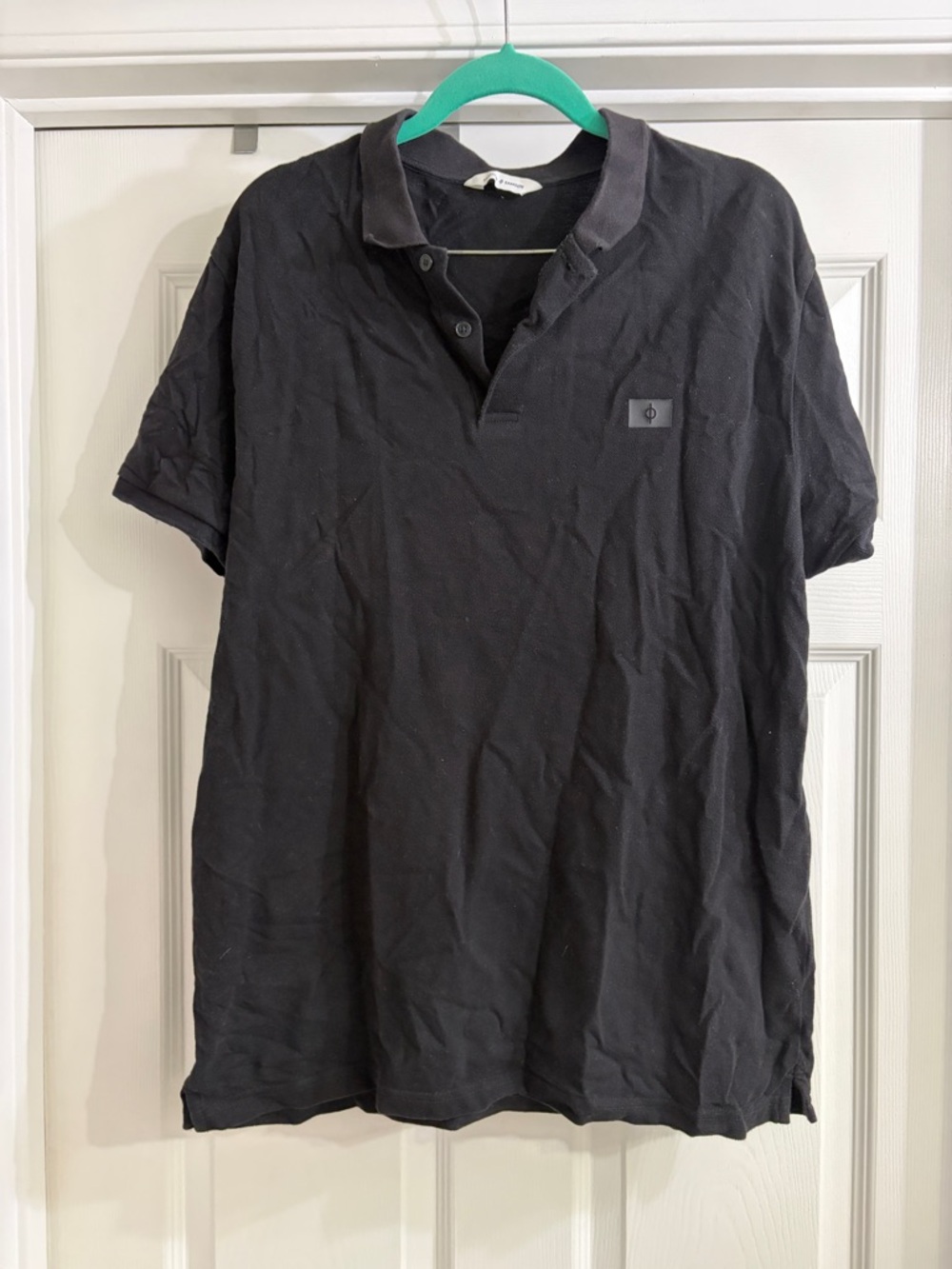 Samsøe Samsøe Men's Classic Black Polo Shirt with Logo